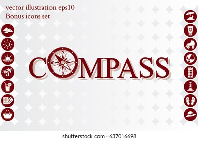 COMPASS logo icon vector illustration eps10.