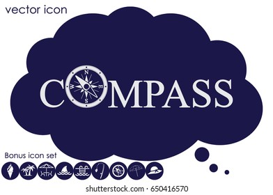 Compass logo icon vector illustration eps10.