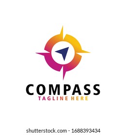 compass logo icon vector isolated