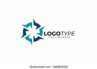 compass logo icon vector isolated