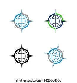 compass logo icon vector north