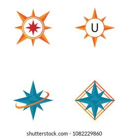 Compass logo/ icons vector direction logotype template illustration emblem isolated