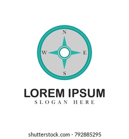 Compass logo icons vector emblem navigation travel exploration isolated illustration