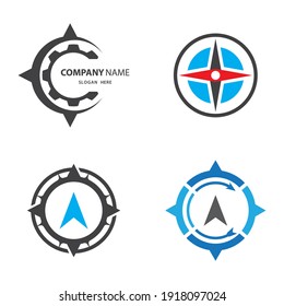 Compass logo images illustration design