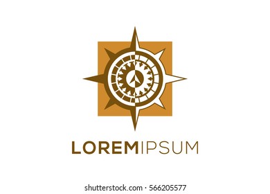 Compass Logo isolated on white background