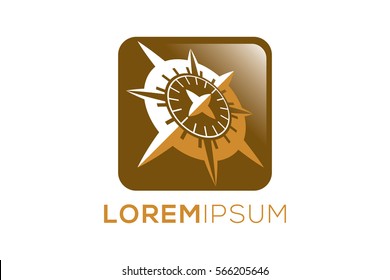 Compass Logo isolated on white background