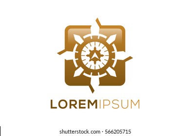 Compass Logo isolated on white background