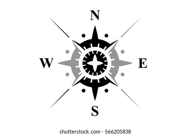 Compass Logo isolated on white background
