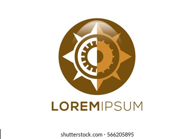 Compass Logo isolated on white background