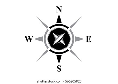 Compass Logo isolated on white background