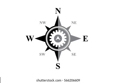 Compass Logo isolated on white background