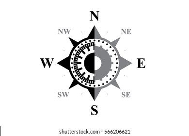 Compass Logo Isolated On White Background Stock Vector (royalty Free 