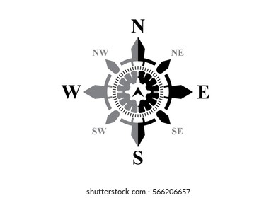 Compass Logo Isolated On White Background Stock Vector (Royalty Free ...