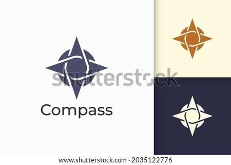 Compass logo in modern and abstract shape for tech company