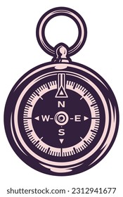 compass logo with mount ring