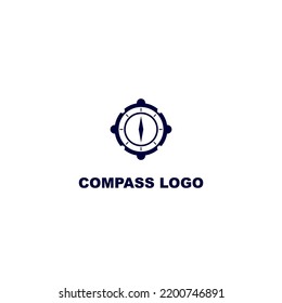 Compass logo, simple modern and unique compass shape.