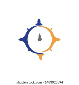  compass logo and symbol vector