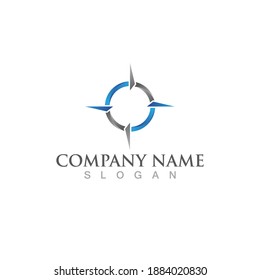 Compass logo and symbol vector