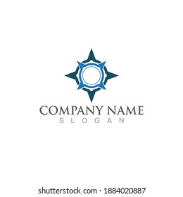 Compass logo and symbol vector