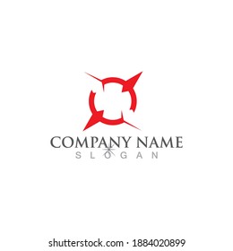 Compass logo and symbol vector
