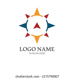 compass logo and symbol with vector concept