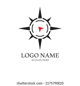 compass logo and symbol with vector concept