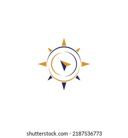 compass logo and symbol with vector concept