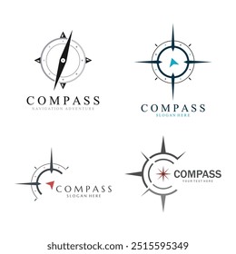 Compass Logo and Symbol With Vector Concept