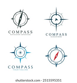 Compass Logo and Symbol With Vector Concept