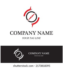 compass logo and symbol vector icon image