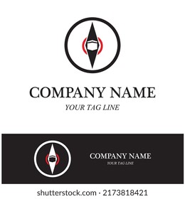 compass logo and symbol vector icon image