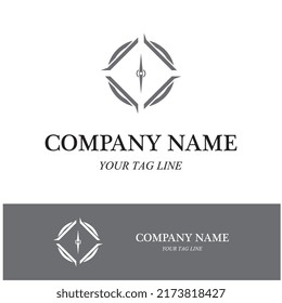 compass logo and symbol vector icon image