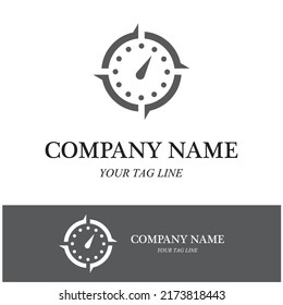 compass logo and symbol vector icon image