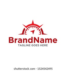 Compass logo template. Creative compass concept logo illustration. Simple design on white background.
