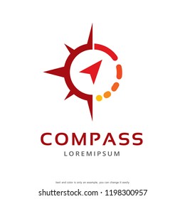 Compass Logo Template Design Vector, Emblem, Concept Design, Creative Symbol, Icon