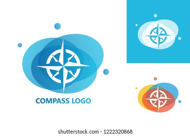 Compass Logo Template Design Vector, Emblem, Design Concept, Creative Symbol, Icon