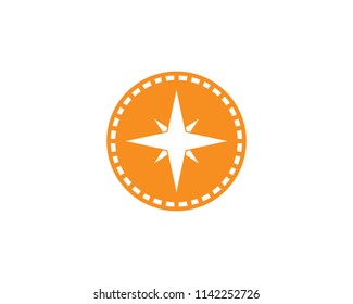 Compass logo template icon vector image