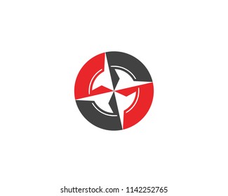 Compass logo template icon vector image