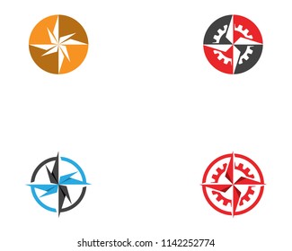 Compass logo template icon vector image