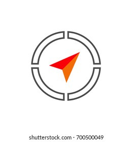 compass logo template line style