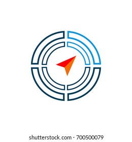 compass logo template line style