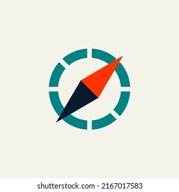 Compass. Logo template minimalist and modern vector illustration.