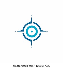 Compass Logo Template Vector Icon Illustration Design Modern.