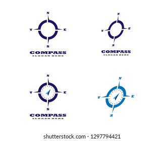 Compass Logo Template vector icon illustration design - Vector