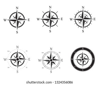 Compass Logo Template vector icon illustration design