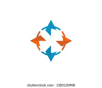 Compass Logo Template vector icon illustration design - Vector