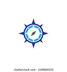 Compass logo template vector icon illustration