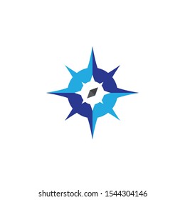 Compass  logo template vector icon illustration