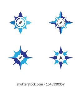 Compass  logo template vector icon illustration