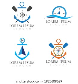 Compass Logo Template Vector Icon Illustration Design